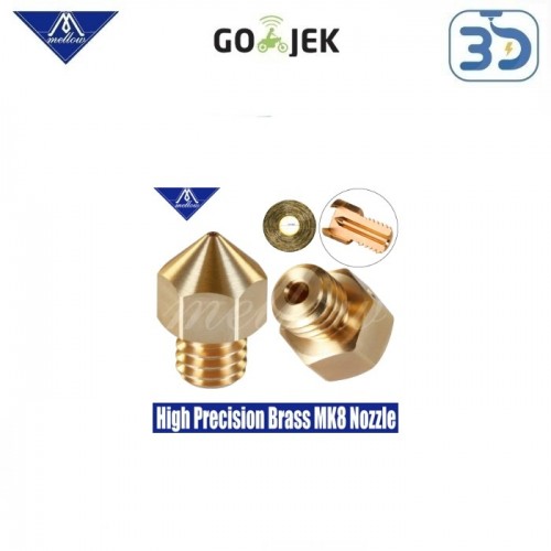 Original Mellow High Precision Brass Swiss MK8 Nozzle M6 Thread